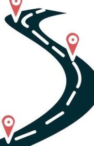 road map icon vector